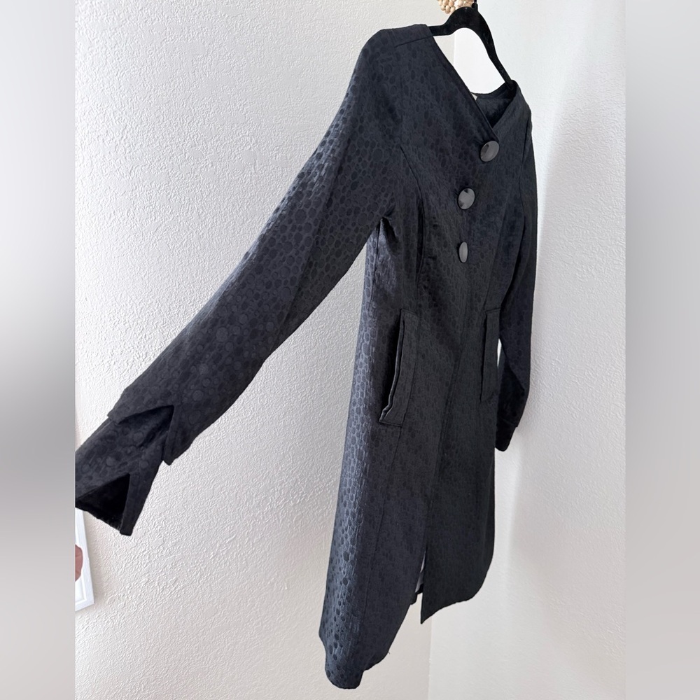 Anthropologie Tulle Black Glam Coat - Picture 6 of 9